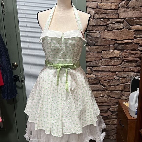 125. Handmade Vintage 50’s Pinup style Apron choose your color - Picture 5 of 7